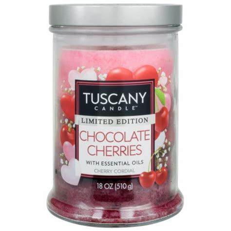 Tuscany Chocolate Cherries Scented Candle 18 Oz Kroger