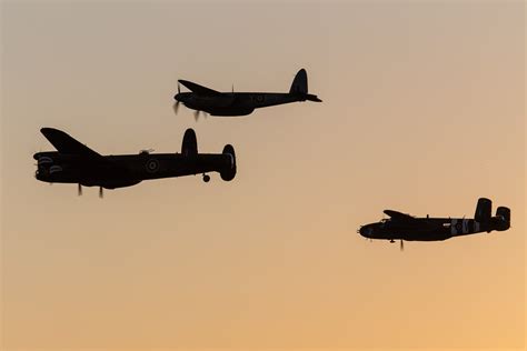 Classic Silhouettes Avro Lancaster Leading A B 25 Mitchell Flickr