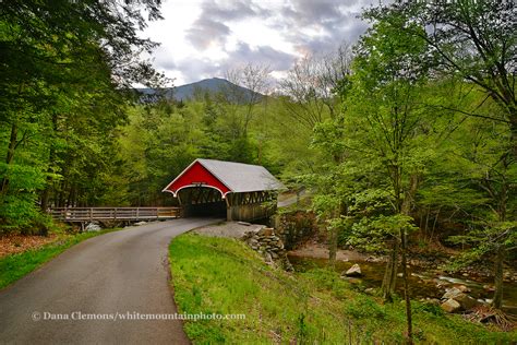 Flume Covered Bridge In Spring White Mountain Photrography