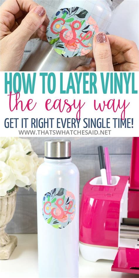 How To Layer Vinyl The Easy Way Cricut Projects Vinyl