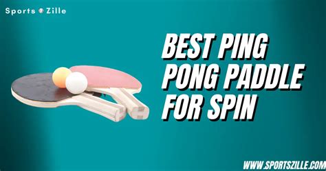 best ping pong paddle for spin sportszille