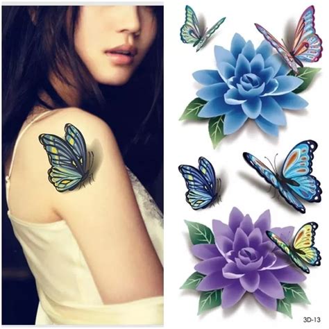 Top 100 3d Butterfly And Flower Tattoos