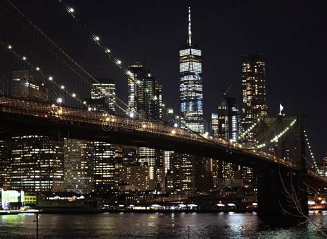 New York City Skyline At Night Night View Of New York Streets