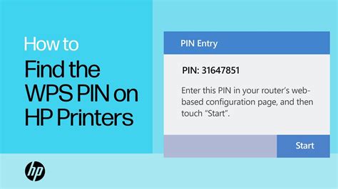 How To Find The Wps Pin To Complete Printer Setup Hp Printers Hp