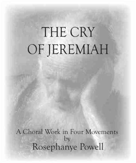 The Cry Of Jeremiah Satb Gentry Publications