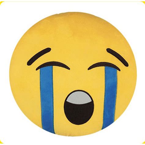 Loudly Crying Face Emoji Cushion 34cm At Mighty Ape Nz