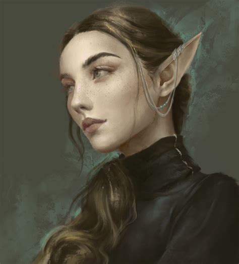 high elf female portrait Búsqueda de Google Portrait Elf art