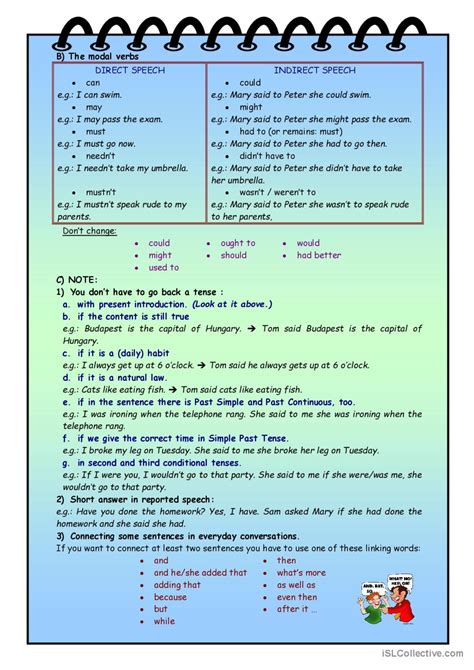 Reported Speech Step By Step Ste English Esl Worksheets Pdf Doc