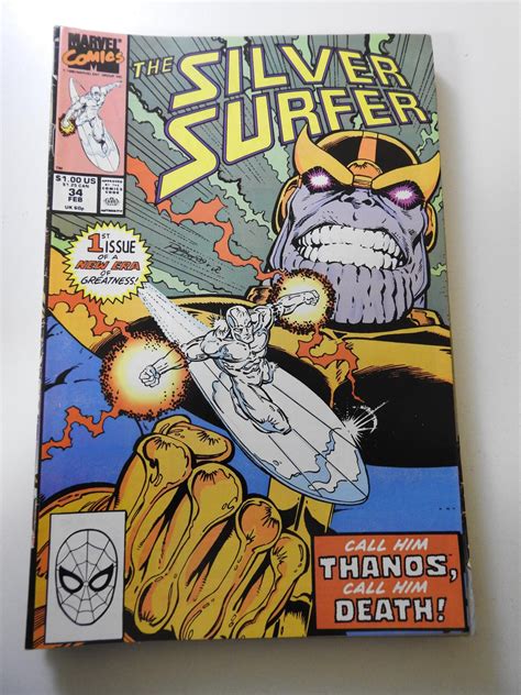 Silver Surfer 34 1990 Comic Books Copper Age Marvel Silver