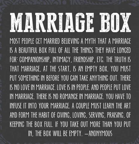 Marriage This Is Wonderfully Described Marriage Box Marriage Quotes Love Dare