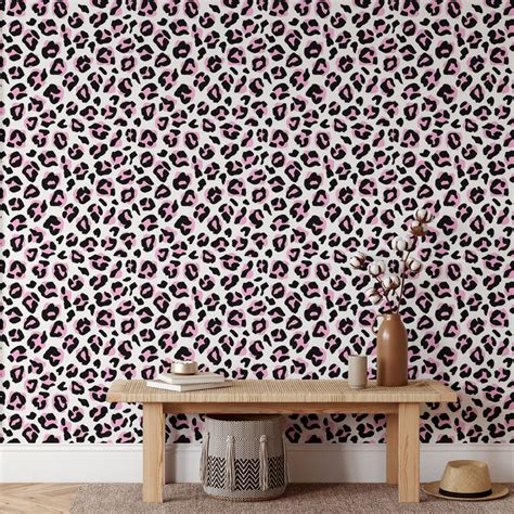 Leopard Print Peel And Stick Wallpaper Etsy