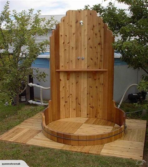 Cedar Outdoor Shower Trade Me With Images Outdoor Shower Enclosure Outdoor Bathroom