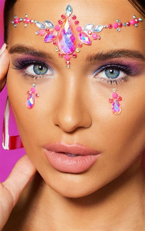 Go Get Glitter Pretty In Pink Face Jewel Prettylittlething Ie