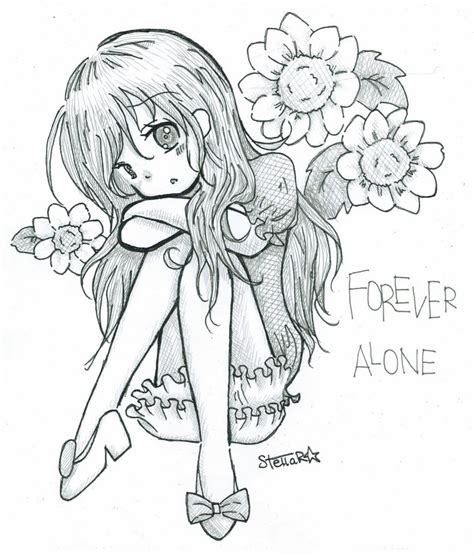 Forever Alone Sketch By Mint Cocoa On Deviantart
