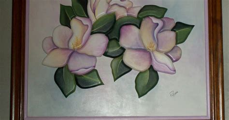 Pinturas Cuadro De Magnolias Pintado A Mano