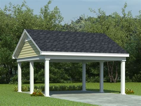 Carport Plans 2 Car Carport Plan With 8 Ceiling 006g 0009 At