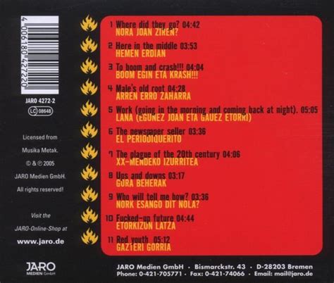 Basque Fire Betagarri Cd Album Muziek
