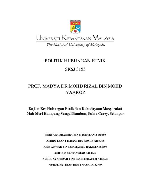 Laporan kajian kes persatuan taiwan buddhist tzu chi foundation malaysia docx laporan kajian kes kelab u201cgo green u201d di pulau pinang 1 0 pengenalan course hero. (DOC) Kajian Kes Hubungan Etnik dan Kebudayaan Masyarakat ...