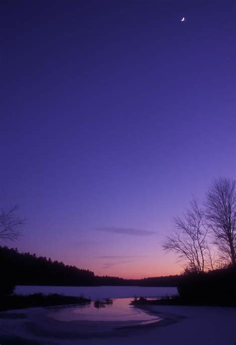 Winter Twilight Quabbin Reservoir Massachusetts Photo By John