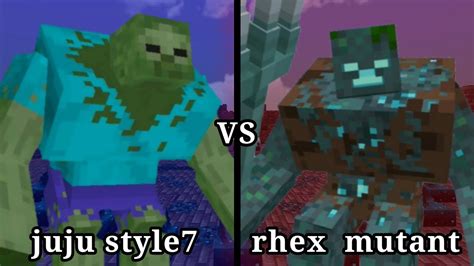 Mutant Zombie Vs Mutant Drowned Rhex Minecraft Mob Fight Youtube