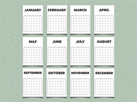 Calendario En Blanco Imprimible A A Y A Pdf Y Png E Plantilla Images