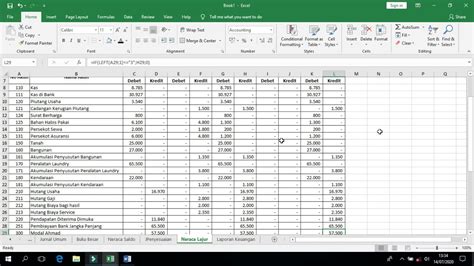 Tutorial Akuntansi Excel Laporan Keuangan Youtube