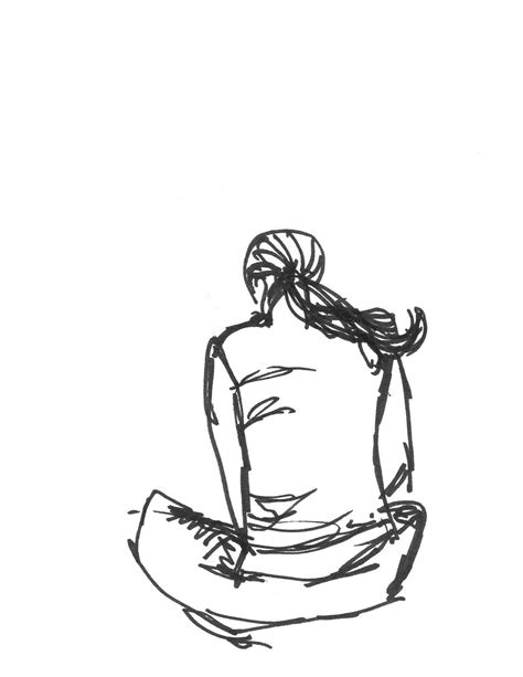 Person Sitting Drawing At Getdrawings Free Download