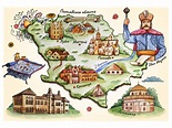 Map of Poltava district by Kateryna Antonenko on Dribbble