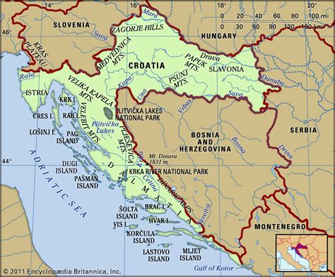 Map Of Croatia In Europe World Map