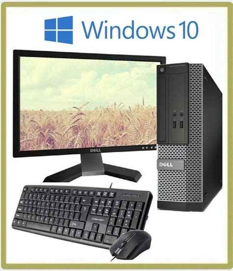 Complete Computer PC Desktop Set with Monitor and all accessories - in ...