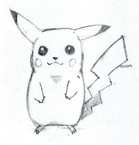 Easy Pikachu Drawing With Hat Drawing Easy