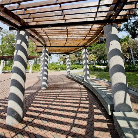 Covered Walkway In The Park On A Sunny Day — Stock Photo © Art9858