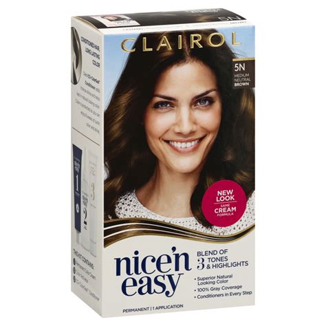 Clairol Nicen Easy 5n Medium Neutral Brown Hair Color Hy Vee Aisles