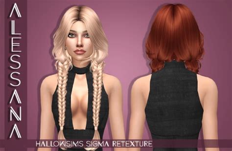 Sims 4 Hairs Alessana Sims Hallowsims Sigma Hair Retextured