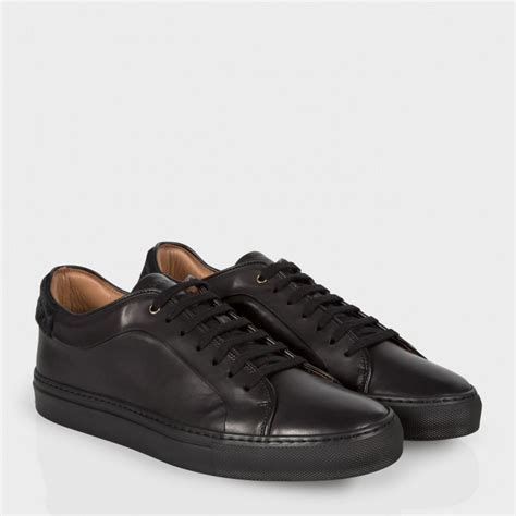 Lyst Paul Smith Mens Black Leather Basso Trainers With Pony Hair