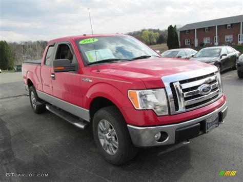 2009 Bright Red Ford F150 Xlt Supercab 4x4 79950527 Photo 4