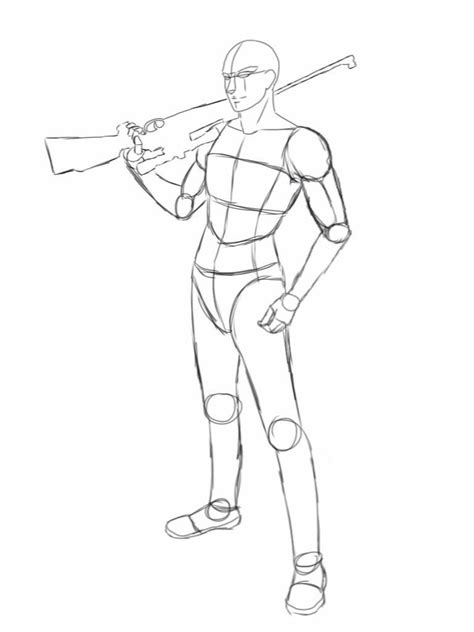 Drawing Base Female Pose Gun