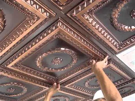 Transform your room in a day with our fantastic range of drop in metal ceiling tiles. Faux Tin Drop In Ceiling Tiles Installation - YouTube