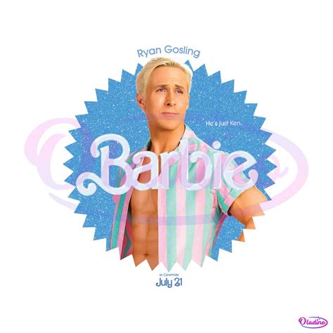 Ryan Gosling Barbie Movie 2023 Png Silhouette Download