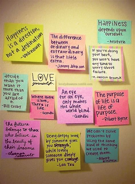 Inspirational Quotes On Sticky Notes Quotesgram