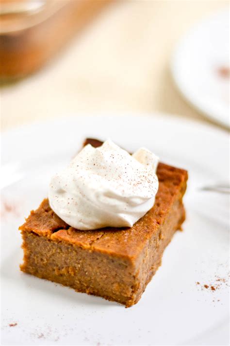 Add this to your other pumpkin recipes! Whole Wheat Crustless Pumpkin Pie Bars(Dairy Free Option ...