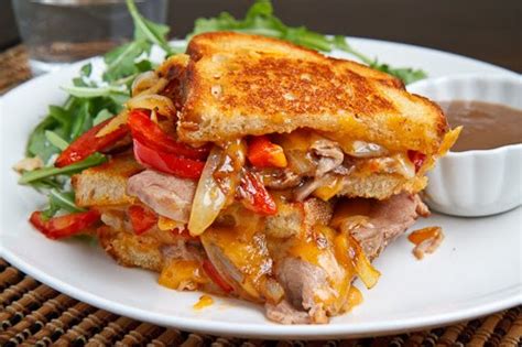 Roast Beef Grilled Cheese Sandwich With Caramelized Onions