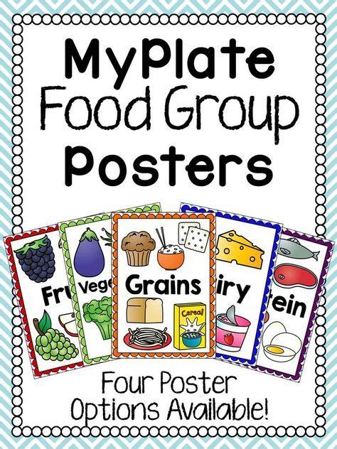 The powerpoints have just enough information for the students to dive deeper into each food group. Food Group Posters - MyPlate | Group meals, Groups poster ...