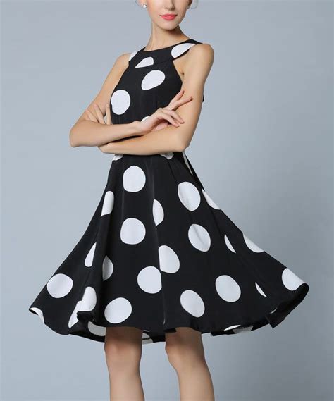 Look At This Laklook Black And White Polka Dot A Line Dress Plus Too On