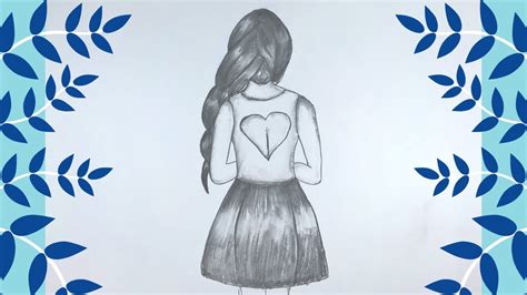 Images Of Anime Girl Back View Sketch