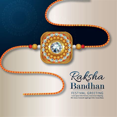 Rakhi Card Design For Happy Raksha Bandhan Celebration 2049919 Vector