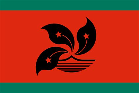 Flag Of Independent Hongkong And Maccau If They Formed A Country And