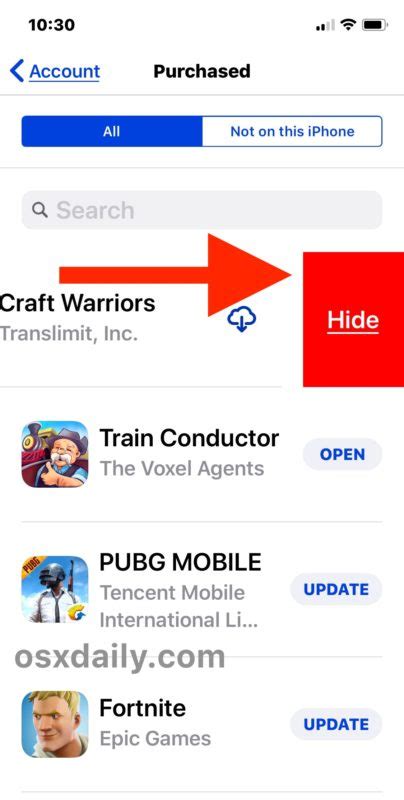How To Hide And Unhide Downloaded Apps From App Store On Iphone And Ipad