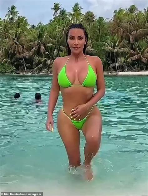 Kim Kardashian Wears Neon Green Bikini In Another Birthday Photo