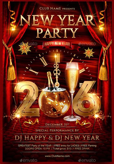 22 New Year Flyer Templates Psd Eps Indesign Word Free